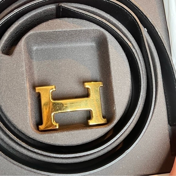 Hermes 32mm Belt with Constance Gold Buckle size 95cm